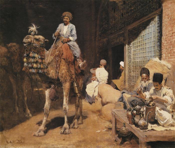 Edwin Lord Weeks A Market in Isphahan Germany oil painting art